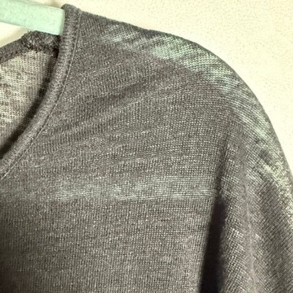 Vince Black 100% Tissue Linen Long Sleeve Top Crew Neck Medium y2k capsule fairy - Picture 5 of 9